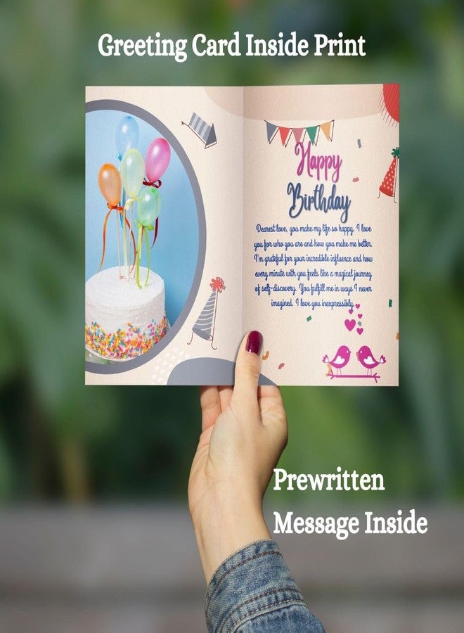 AanyaCentric بطاقة معايدة كبيرة رومانسية من AanyaCentric، مقاس A4 (8.3 × 11.7 بوصة)، مع ظرف، هدية مثالية للزوج أو الزوجة أو الحبيب أو الحبيبة. عبّر عن حبك بتصميم فريد. - Image 4